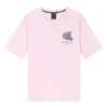 Baskılı Nefes Alabilir Kısa Kollu Unisex Pembe Kırmızı