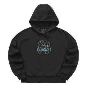 Casual Grafik Kapüşonlu Sweatshirt “Siyah”
