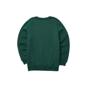 Casual Grafikli Crew Sweatshirt “Yeşil Beyaz”