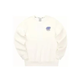 Casual Harf Baskılı Crew Örgü Kazak “Beyaz”
