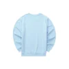 Casual Serisi Harfli Yuvarlak Yaka Sweatshirt “Mavi Beyaz”