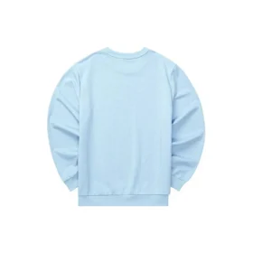 Casual Serisi Harfli Yuvarlak Yaka Sweatshirt “Mavi Beyaz”