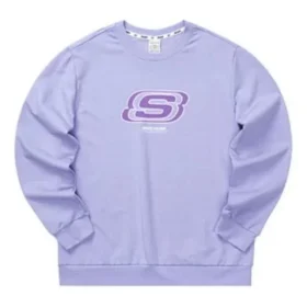 Casual Serisi Harfli Yuvarlak Yaka Sweatshirt Unisex “Mor”