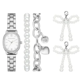 Charm Pearl Bows Saat Seti