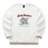 CNY Serisi Ejderha Desenli Crew Sweatshirt “Beyaz Siyah Kırmızı”