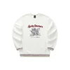 CNY Serisi Ejderha Desenli Crew Sweatshirt “Beyaz Siyah Kırmızı”
