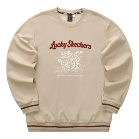 CNY Serisi Ejderha Desenli Crew Sweatshirt “Tan Siyah Kırmızı”