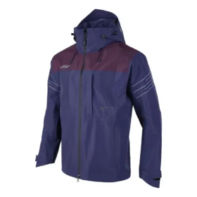 Dokuma Kapüşonlu Ceket “Navy Burgundy”