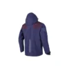 Dokuma Kapüşonlu Ceket “Navy Burgundy”
