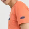Erkek Skechers Baskılı Kısa Kollu Tişört Turuncu Kırmızı