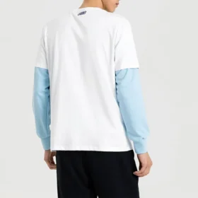 Erkek Skechers Kontrast Renkli LOGO Baskılı Örgü Kısa Kollu Beyaz