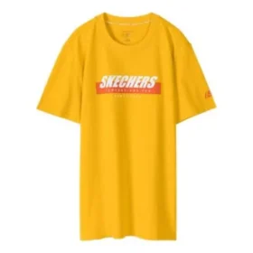 Erkek Skechers Sport Alphabet Baskılı Kısa Kollu Altın Rengi