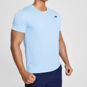 Erkek Skechers Sport Antrenman Koşu Spor Örme Kısa Kollu Mavi