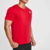 Erkek Skechers Sport Antrenman Koşu Spor Örme Kısa Kollu Palyaço Kırmızısı