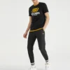 Erkek Skechers Yuvarlak Yaka Kısa Kollu Siyah