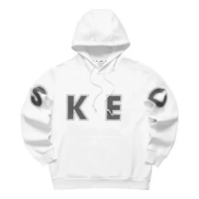 Günlük Grafik Kapüşonlu Sweatshirt “Beyaz Siyah”