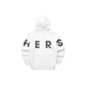 Günlük Grafik Kapüşonlu Sweatshirt “Beyaz Siyah”