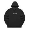 Günlük Logo Baskılı Kapüşonlu Sweatshirt “Siyah Pembe”