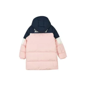 Günlük Uzun Aşağı Ceket “Pembe Beyaz Lacivert”