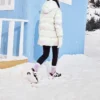 Günlük Uzun Kuş Tüyü Ceket “Beyaz”