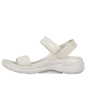 Go Walk 5 Arch Fit Parlak Sandaletler “Beyaz”