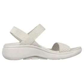Go Walk 5 Arch Fit Parlak Sandaletler “Beyaz”
