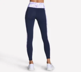 Go Walk Blok Desenli Tam Boy Yüksek Bel Tayt