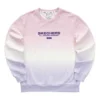 Gradyan Harfli Crew Sweatshirt “Mor Pembe Beyaz”