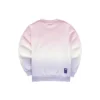 Gradyan Harfli Crew Sweatshirt “Mor Pembe Beyaz”