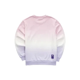 Gradyan Harfli Crew Sweatshirt “Mor Pembe Beyaz”