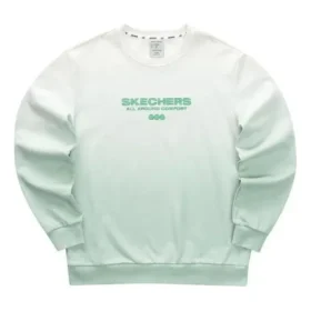 Gradyan Harfli Crew Sweatshirt “Yeşil Beyaz”