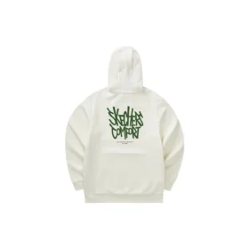 Grafikli Kapüşonlu Sweatshirt “Beyaz Yeşil”