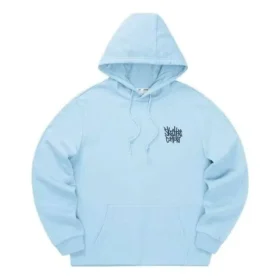 Grafikli Kapüşonlu Sweatshirt “Mavi Siyah”