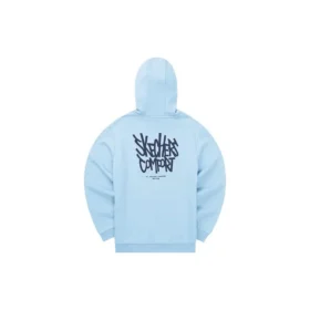 Grafikli Kapüşonlu Sweatshirt “Mavi Siyah”