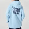 Grafikli Kapüşonlu Sweatshirt “Mavi Siyah”