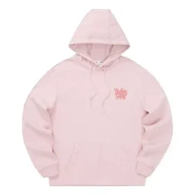 Grafikli Kapüşonlu Sweatshirt “Pembe”