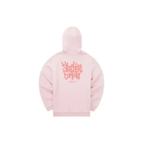 Grafikli Kapüşonlu Sweatshirt “Pembe”