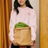 Grafikli Kapüşonlu Sweatshirt “Pembe”