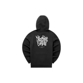 Grafikli Kapüşonlu Sweatshirt “Siyah Beyaz”