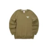 Harf Baskılı Crew Sweater “Zeytin Yeşili Beyaz”