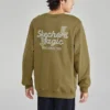Harf Baskılı Crew Sweater “Zeytin Yeşili Beyaz”