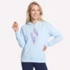 Çiçek Desenli Elmas Kapüşonlu Sweatshirt Çiçek Desenli Elmas Kapüşonlu Sweatshirt