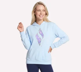 Çiçek Desenli Elmas Kapüşonlu Sweatshirt