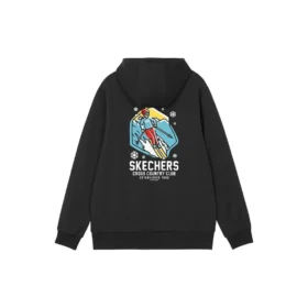 Çizgi Film Desenli İpli Kapüşonlu Sweatshirt “Lacivert Siyah Beyaz Gri”