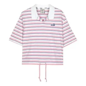 Çizgili Polo Gömlek “Pembe Beyaz”