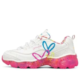 James Goldcrown x Skechers D’ Lites Crystal Düşük Bilekli Koşu Ayakkabısı Pembe/Beyaz