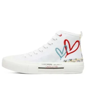 James Goldcrown x Skechers New Moon Yüksek Bilekli Kanvas Ayakkabılar Beyaz