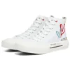 James Goldcrown x Skechers New Moon Yüksek Bilekli Kanvas Ayakkabılar Beyaz