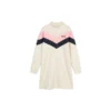 Kontrast Panelli Sportif Patchwork Elbise “Siyah Beyaz Pembe”