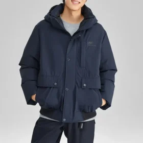Lifestyle Serisi Waterproof Sıcak Kapüşonlu Aşağı Ceket “Siyah”
